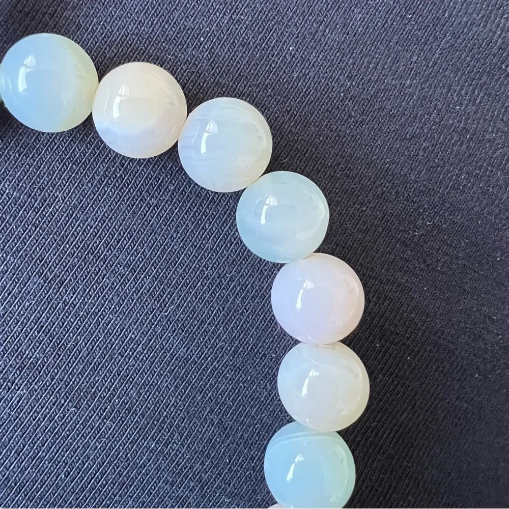 T Jazelle blue aquamarine bracelet with wave charm